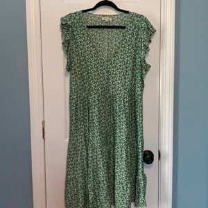Max Studio Green Floral Dress